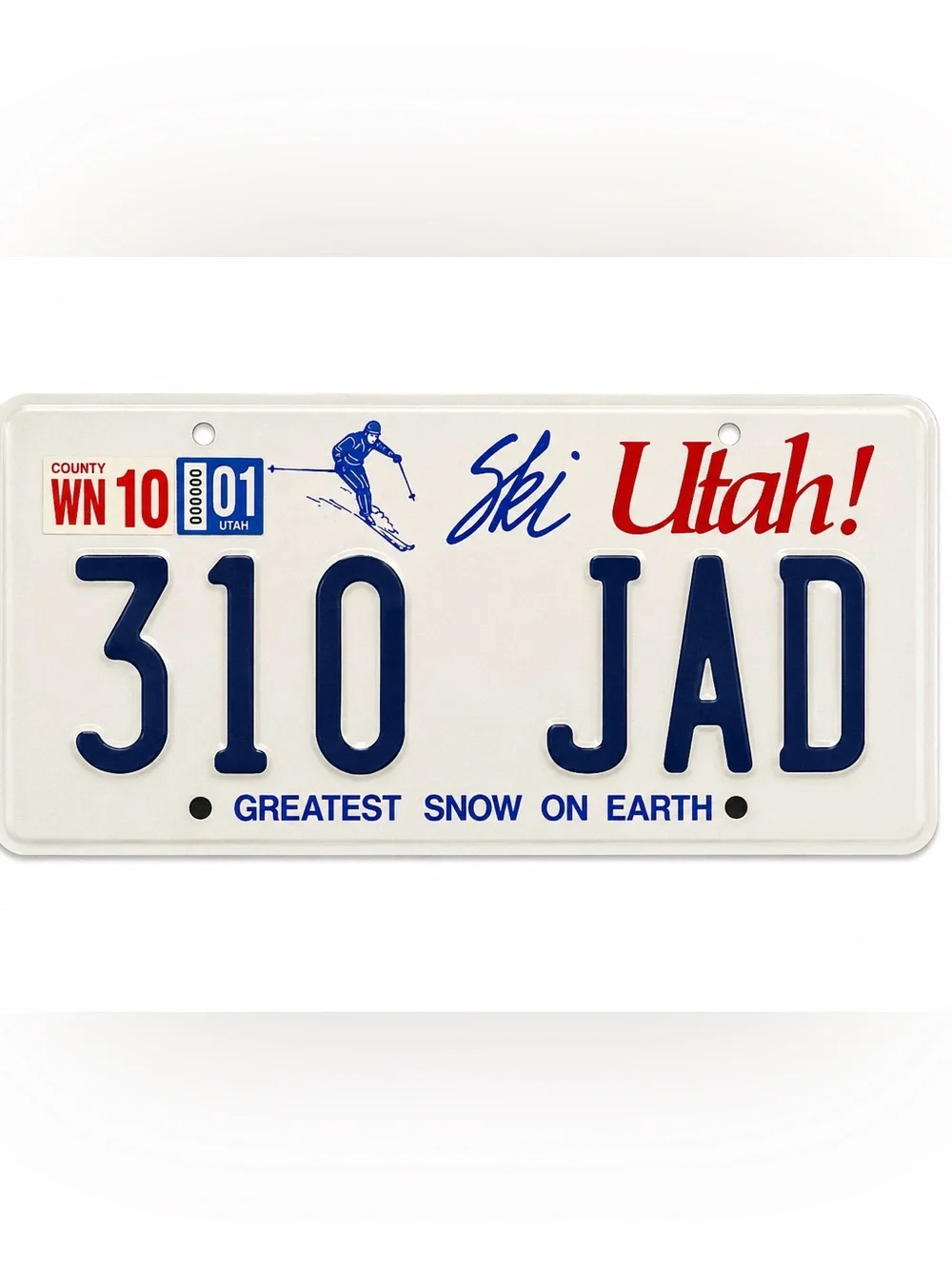 Utah Greatest Snow On Earth License Plate